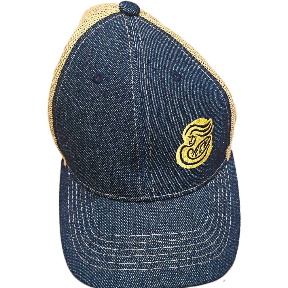 Panera  Blue/Tan Trucker Hat Mesh Back Adjustable Solid One Size Men Casual